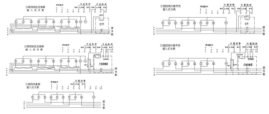 DTSY79三相電子式預付費電能表接線圖