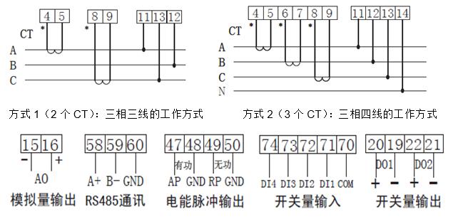 DH96-EHL3筆段式液晶網絡多功能表接線圖